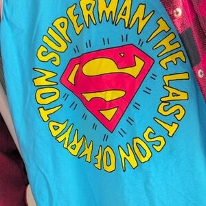 Tank Style Superman Shirt Plaid Flannel Included